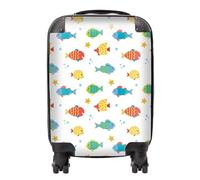Swimming Fish Suitcase Warren Reed - Designer Blue Mini Cabin