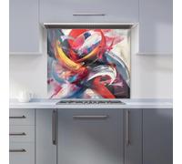 Warren Reed - Designer Swirling Symphony Of Colours Kitchen Splashback | Size: 600mm x 750mm Warren Reed - Designer Multicolor 600mm x 750mm