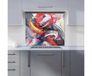 Warren Reed - Designer Swirling Symphony Of Colours Kitchen Splashback | Size: 900mm x 750mm Warren Reed - Designer Multicolor 900mm x 750mm