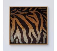 Warren Reed - Designer Tiger Skin Print Framed Canvas in Light Brown | Size: W30" x H30" Warren Reed - Designer Light Brown W30" x H30"