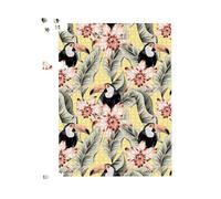 Warren Reed - Designer Toucans, Orchids & Palm Leaves Jigsaw Puzzle in Yellow | Size: 1000 Pieces Warren Reed - Designer Yellow 1000 Pieces