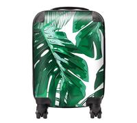 Warren Reed - Designer Tropical Jungle Leaf Pattern Suitcase Cabin, Green