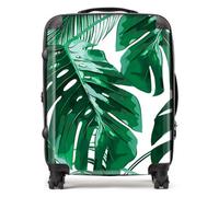 Warren Reed - Designer Tropical Jungle Leaf Pattern Suitcase Large, Green