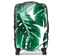 Tropical Jungle Leaf Pattern Suitcase Warren Reed - Designer Green Medium