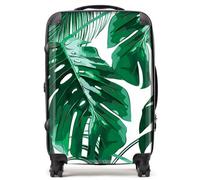 Warren Reed - Designer Tropical Jungle Leaf Pattern Suitcase Medium, Green