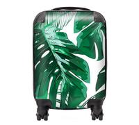 Warren Reed - Designer Tropical Jungle Leaf Pattern Suitcase Small, Green
