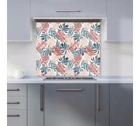 Warren Reed - Designer Tropical Leaf Pattern Kitchen Splashback W600Mm X H750Mm, Multi