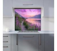 Twilight Path by the Lake Kitchen Splashback Warren Reed - Designer Purple 600mm x 600mm