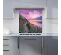 Twilight Path by the Lake Kitchen Splashback Warren Reed - Designer Purple 600mm x 600mm