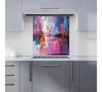 Warren Reed Designer Vibrant Metropolis: A Palette Of Emotions Kitchen Splashback