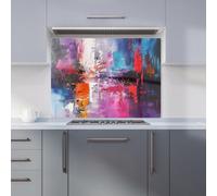Warren Reed Designer Vibrant Metropolis: A Palette Of Emotions Kitchen Splashback