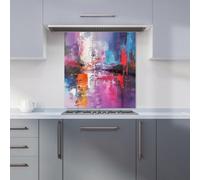 Warren Reed Designer Vibrant Metropolis: A Palette Of Emotions Kitchen Splashback