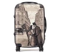 Warren Reed - Designer Victorian Lovers On A London Street Suitcase - Lightweight Hard Case, TSA Lock, 4 Spinner Wheels