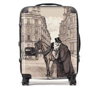 Warren Reed - Designer Victorian Lovers On A London Street Suitcase - Lightweight Hard Case, TSA Lock, 4 Spinner Wheels