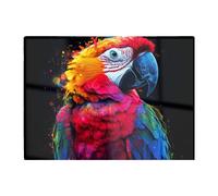 Warren Reed - Designer Vivid Parrot In A Splash Of Colour Chopping Board Warren Reed - Designer Multicolor