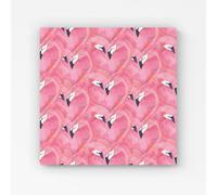 Warren Reed - Designer Watercolour Flamingo Hearts Canvas in Pink | Size: W30" x H30" Warren Reed - Designer Pink W30" x H30"