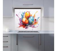 Warren Reed Designer Watercolour Splashart Easter Eggs Premium Glass Kitchen Splashback W900mm X H650mm