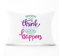 Warren Reed Designer When You Think Positive Good Things Happen Cushions 33Cm X 48Cm