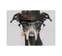 Warren Reed Designer Whippet Dog Splashart Chopping Board