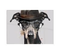 Warren Reed - Designer Whippet Dog Splashart Chopping Board Warren Reed - Designer Multicolor