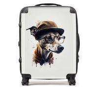 Whippet Dog Splashart Suitcase Warren Reed - Designer Multi Large