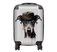 Whippet Dog Splashart Suitcase Warren Reed - Designer Multi Mini Cabin