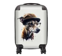Whippet Dog Splashart Suitcase Warren Reed - Designer Multi Mini Cabin