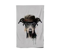 Warren Reed - Designer Whippet Dog Splashart Tea Towel Warren Reed - Designer Multicolor