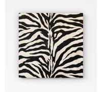 Warren Reed - Designer White Tiger Print Canvas in Black | Size: W16" x H16" Warren Reed - Designer Black W16" x H16"