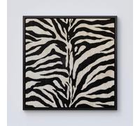 Warren Reed - Designer White Tiger Print Framed Canvas in Black | Size: w40 inch x h40 inch Warren Reed - Designer Black w40 inch x h40 inch