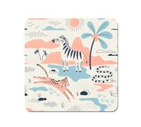 Warren Reed - Designer Wild Savannah Park Coasters - Set of 4 in Pink Warren Reed - Designer Pink