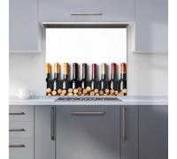 Warren Reed - Designer Wine Bottles in Harmony Kitchen Splashback | Size: 600mm x 650mm Warren Reed - Designer Multicolor 600mm x 650mm