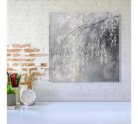 Warren Reed - Designer Wintery Tree Canvas in Grey | Size: w10 inch x h10 inch Warren Reed - Designer Grey w10 inch x h10 inch