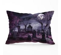 Warren Reed Designer Witchs Moonlit Cemetery Design Cushions 33Cm X 48Cm