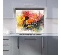 Young Virtuoso in Watercolor Symphony Kitchen Splashback Warren Reed - Designer Multi 900mm x 750mm