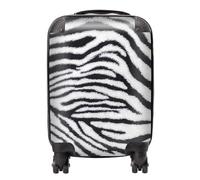 Warren Reed - Designer Zebra Texture Pattern Suitcase - Lightweight Hard Case, TSA Lock, 4 Spinner Wheels