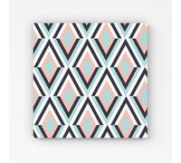 Warren Reed - Designer Zig Zag Abstract Pattern Canvas in Blue | Size: w40 inch x h40 inch Warren Reed - Designer Blue w40 inch x h40 inch