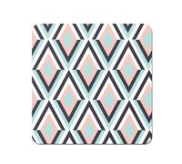 Warren Reed - Designer Zig Zag Abstract Pattern Coasters - Set of 4 in Blue Warren Reed - Designer Blue