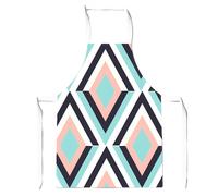 Warren Reed - Designer Zig Zag Abstract Pattern Junior Apron in Blue Warren Reed - Designer Blue