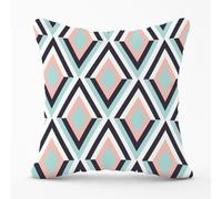 Warren Reed - Designer Zig Zag Abstract Pattern Outdoor Cushion in Blue | Size: 60 cm x 60 cm Warren Reed - Designer Blue 60 cm x 60 cm