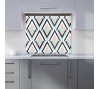 Warren Reed - Designer Zig Zag Abstract Pattern Kitchen Splashback W600Mm X H650Mm, Multi