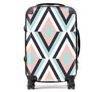 Warren Reed - Designer Zig Zag Abstract Pattern Suitcase Cabin, Multi