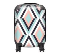 Warren Reed - Designer Zig Zag Abstract Pattern Suitcase - Lightweight Hard Case, TSA Lock, 4 Spinner Wheels