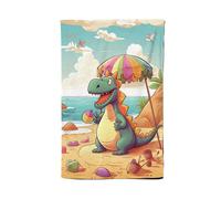 Warren Reed Dragon On A Beach Holiday Tea Towel