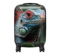 Warren Reed Finn Wilder: Blue Orange Lizard Suitcase - Small