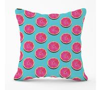 Warren Reed Fruity Pattern Of Pink Grapefruit Cushions - 45cm x 45cm