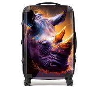Golden Rhino Face Splashart Suitcase Warren Reed - Designer Grey Medium