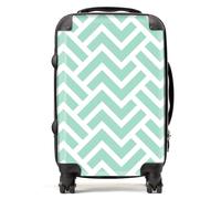 Warren Reed Green Geometric Pattern Suitcase - Cabin