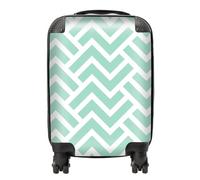 Warren Reed Green Geometric Pattern Suitcase - Mini Cabin