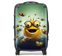 Warren Reed - Designer Happy Worm And Bees Splashart Suitcase Medium, Multi